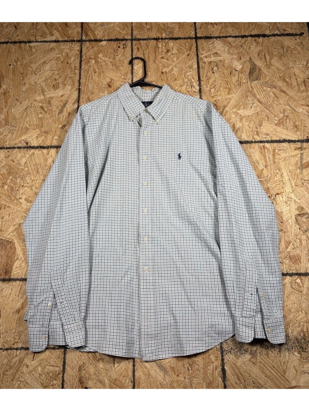Polo Ralph Lauren Classic Fit Button Down Shirt Long Sleeve Men Size XL Checker!